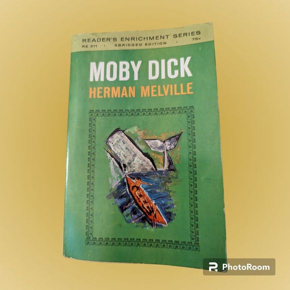 Moby Dick Herman Melville Paperback 1963 Rare Readers Enrichment Series Abridged - Picture 1 of 5